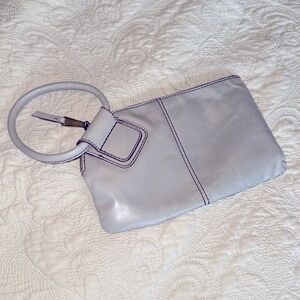 NWOT HOBO International Sable Wristlet Leather GREY